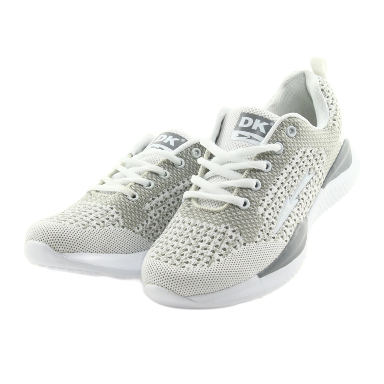 Soletta sportiva da donna bianca DK SA349 bianco-grigio con memory foam 3