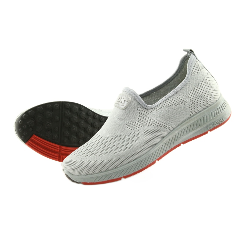 Scarpe Sportive Grigie Slip Grigie DK SA089 grigio rosso 5