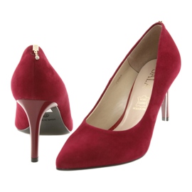 Décolleté da donna rosse SALA 7064 con decorazione rosso 4