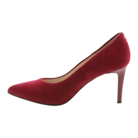 Décolleté da donna rosse SALA 7064 con decorazione rosso 2