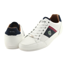 Mckey 901 scarpe sportive da uomo bianche bianco rosso blu navy 4