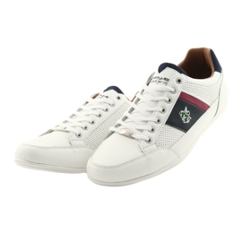 Mckey 901 scarpe sportive da uomo bianche bianco rosso blu navy 3