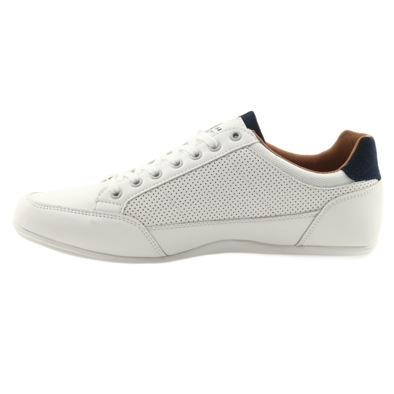Mckey 901 scarpe sportive da uomo bianche bianco rosso blu navy 2