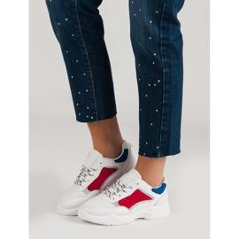 Scarpe sportive comode bianca multicolore 1