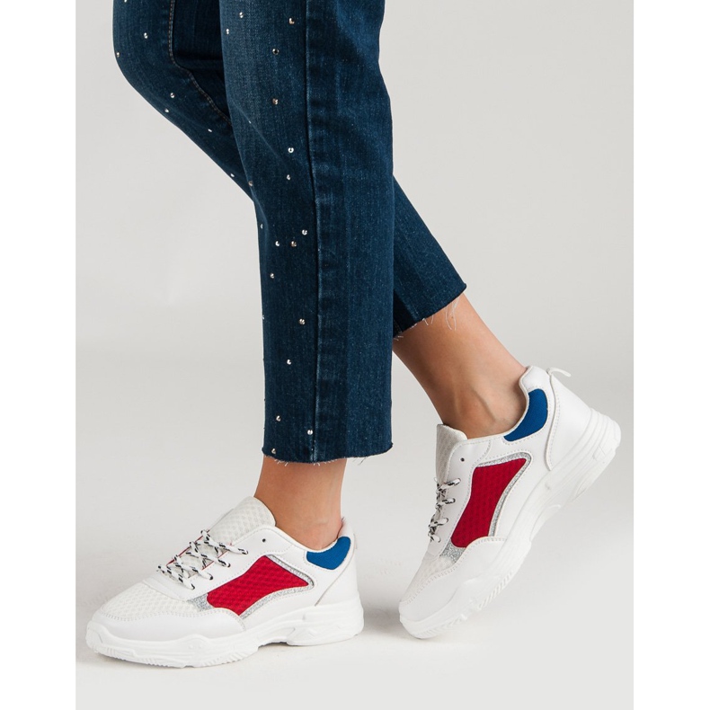Scarpe sportive comode bianca multicolore 2