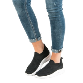 Calzature sportive in tessuto nero 1
