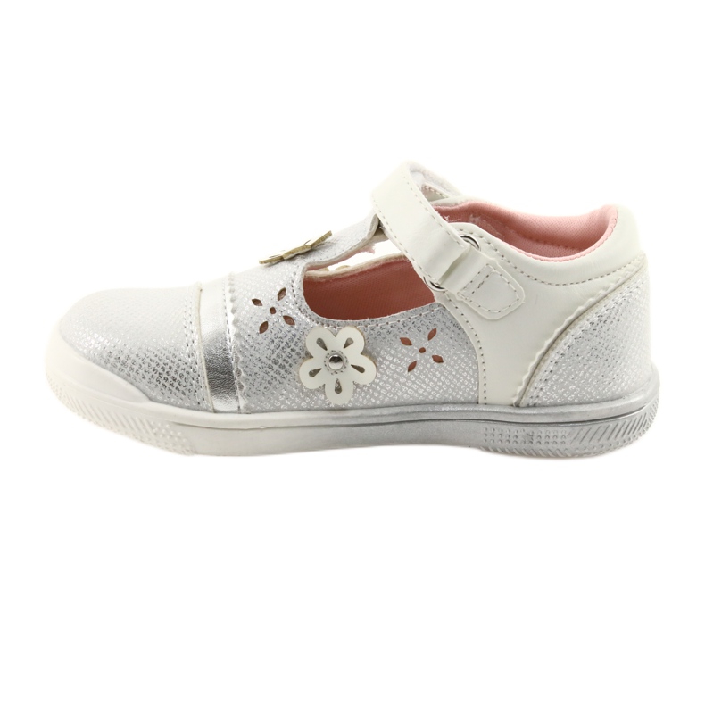 Ballerine damigella American Club GC20 bianca grigio 2