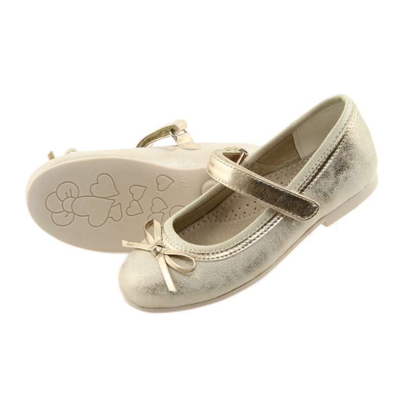 Ballerine décolleté con fiocco American Club GC18 marrone giallo 4