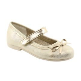 Ballerine décolleté con fiocco American Club GC18 marrone giallo 1