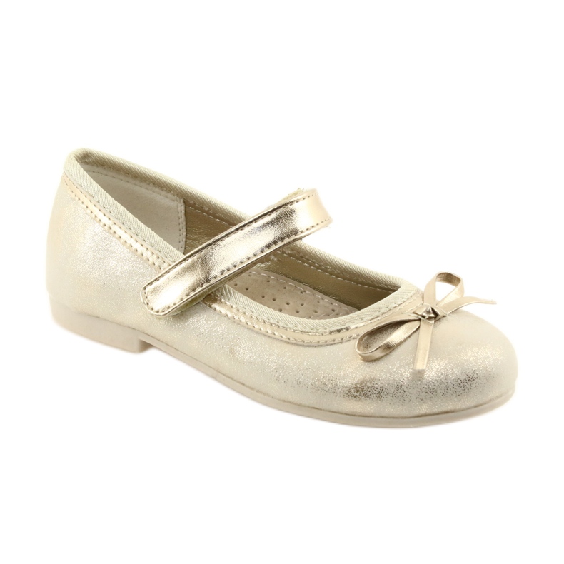 Ballerine décolleté con fiocco American Club GC18 marrone giallo 1