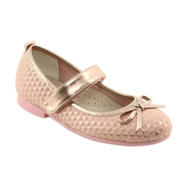 Ballerine con fiocco da bambina American Club GC16 giallo rosa 1