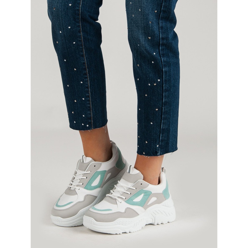 Scarpe Da Ginnastica Sulla Piattaforma bianco 2