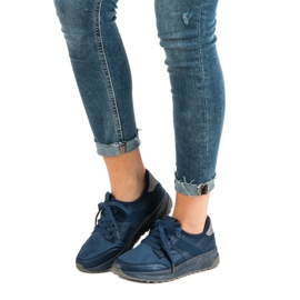 Ideal Shoes Scarpe sportive slip-on blu 1