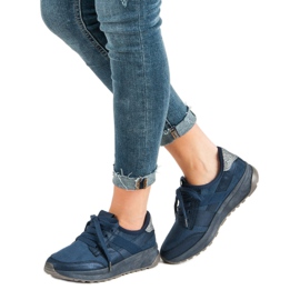 Ideal Shoes Scarpe sportive slip-on blu 2