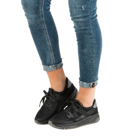Ideal Shoes Scarpe sportive slip-on nero 1