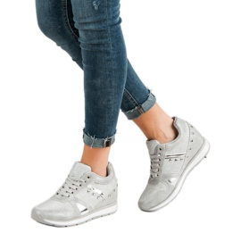 Cm Paris Sneakers Argento Con Strass grigio 2