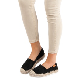 Espadrillas in camoscio nero 1