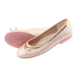 Ballerine con fiocco, rosa perla American Club GC14/19 d'oro 4