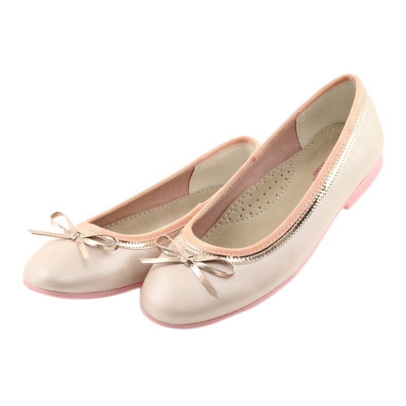 Ballerine con fiocco, rosa perla American Club GC14/19 d'oro 3