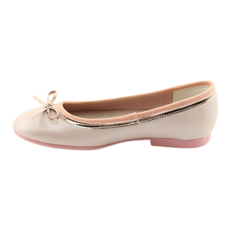 Ballerine con fiocco, rosa perla American Club GC14/19 d'oro 2