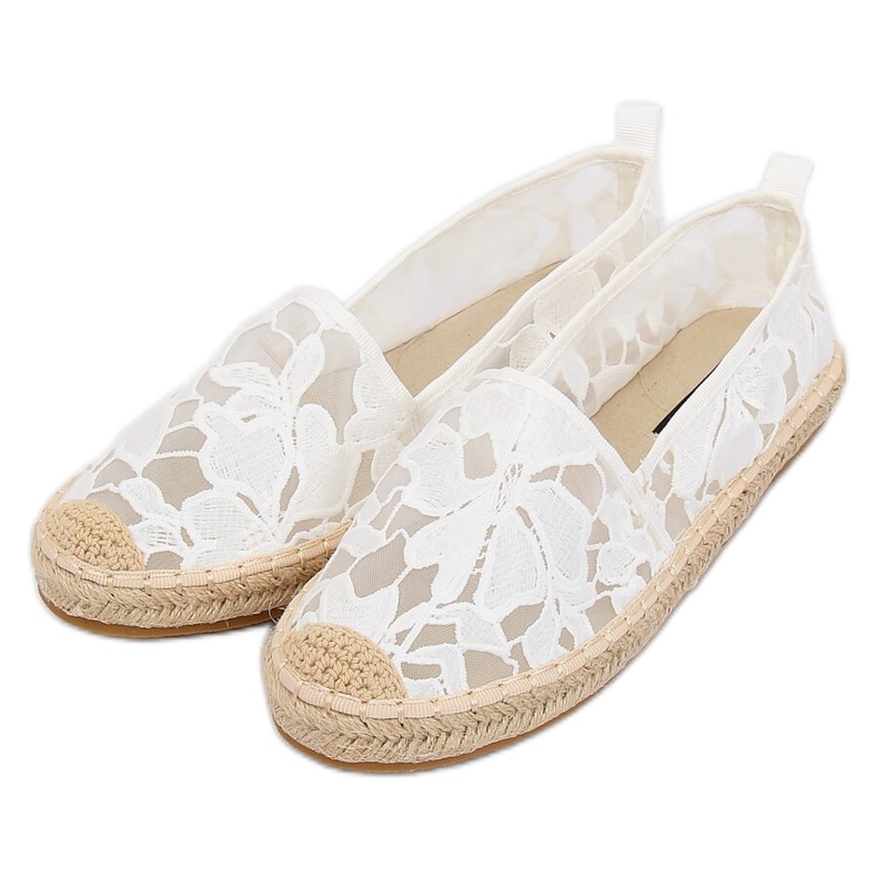 Espadrillas traforate bianche 68-130 White bianca 2