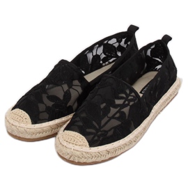 Espadrillas nere traforate 68-130 Black nero 2
