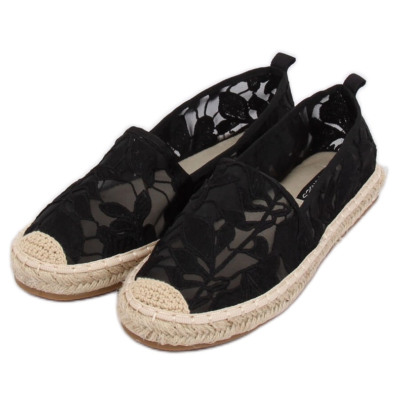 Espadrillas nere traforate 68-130 Black nero 2