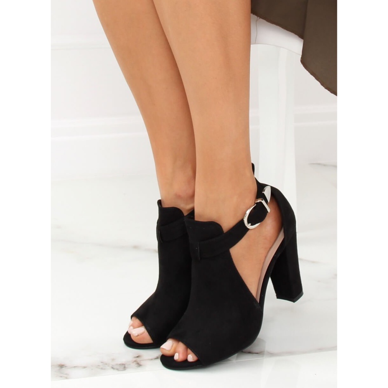 Décolleté con dito aperto nero 368-2 Nero 1