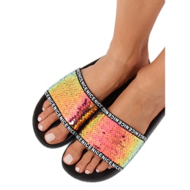 Infradito con paillettes petrolio BG50 Gold multicolore 2