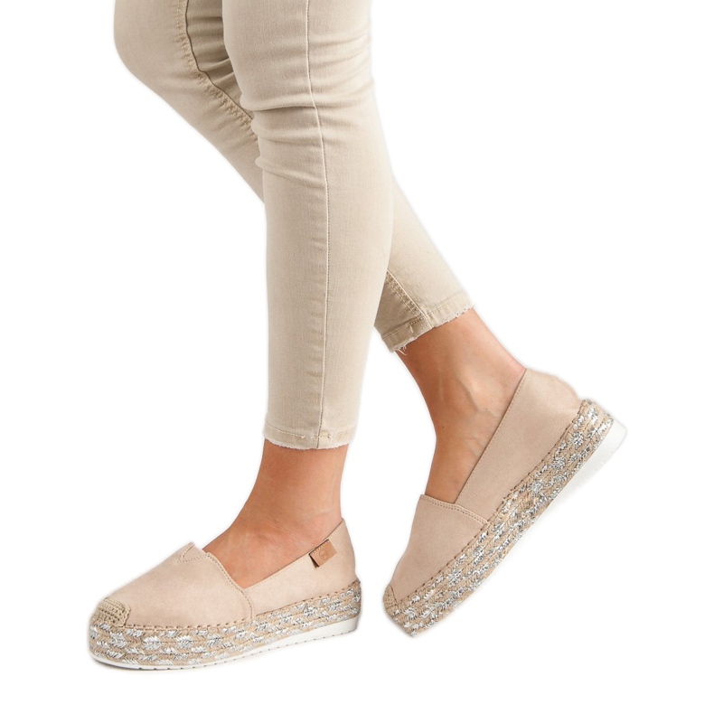 Forever Folie Espadrillas beige sulla piattaforma 2