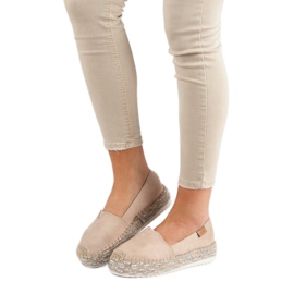 Forever Folie Espadrillas beige sulla piattaforma 1