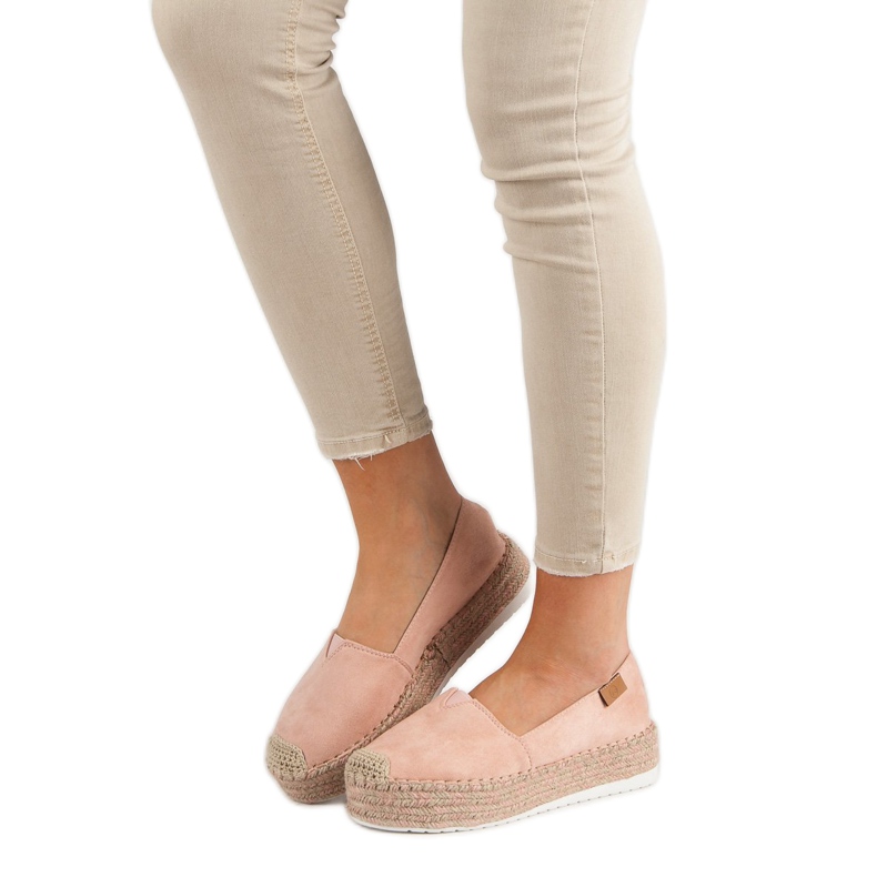 Forever Folie Espadrillas rosa sulla piattaforma 1