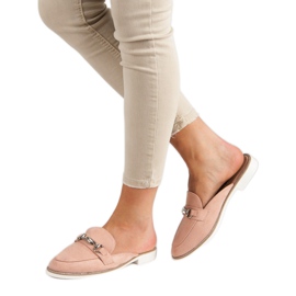 Pantofole da donna eleganti rosa 2