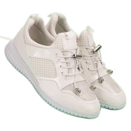 Scarpe sportive con coulisse bianco 1