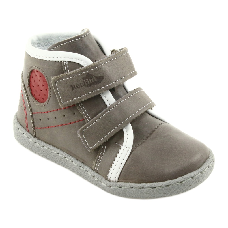 Ren But Ragazzi in pelle con Ren grigio in velcro 1423 ma ma 1