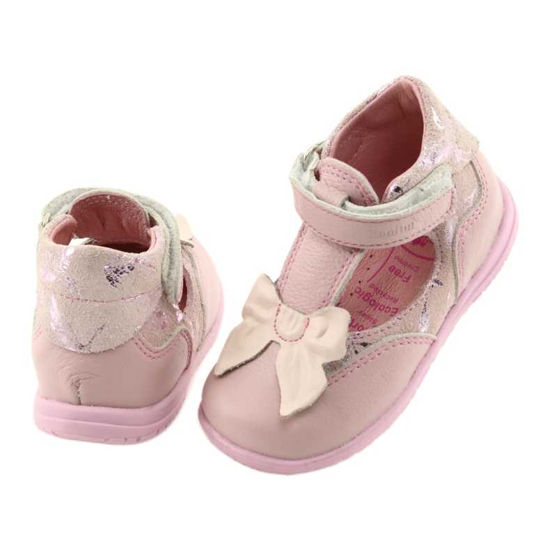 Ballerine per bambine con fiocco Ren But 1466 rosa 4