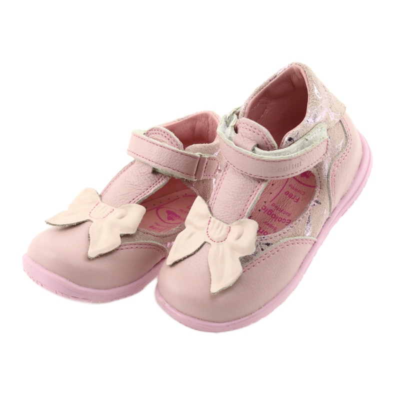 Ballerine per bambine con fiocco Ren But 1466 rosa 3