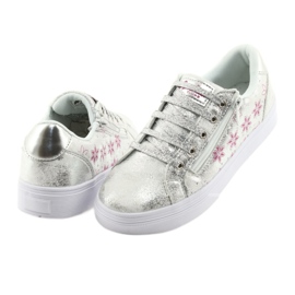 Cursore sportivo da bambina American Club ES13 argento bianco grigio rosa 4