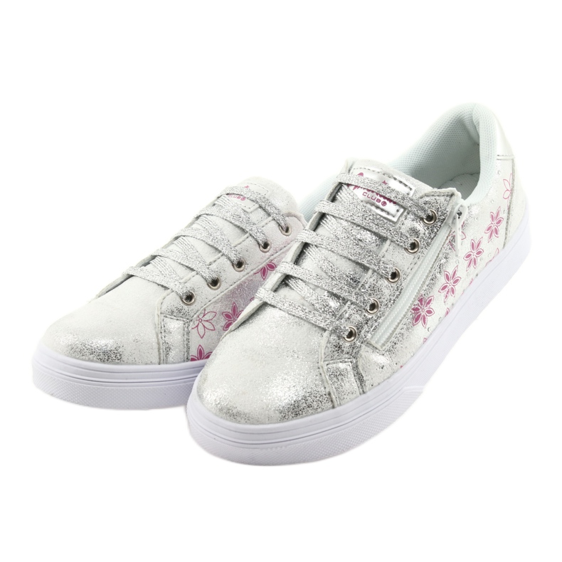 Cursore sportivo da bambina American Club ES13 argento bianco grigio rosa 3