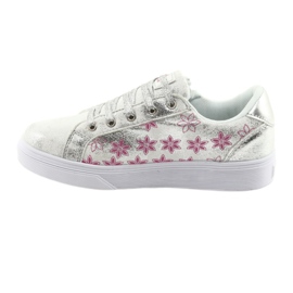 Cursore sportivo da bambina American Club ES13 argento bianco grigio rosa 2