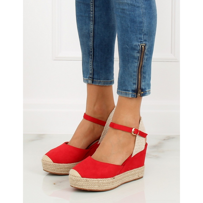Espadrillas con zeppe rosse T331P Red II-GAT rosso 2