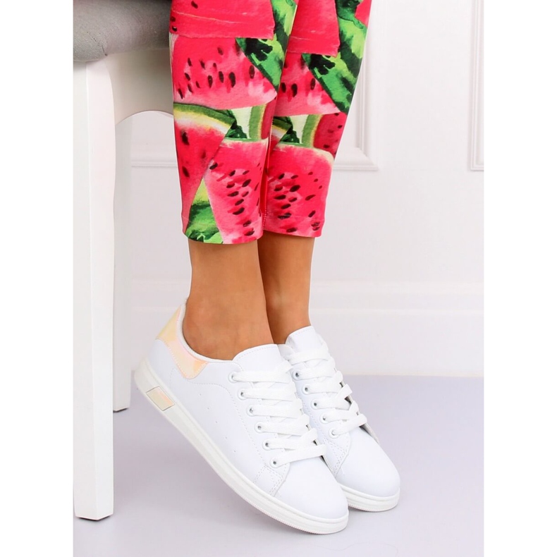 Sneakers Bianche Olografiche BL147NEW Champagne bianca 2