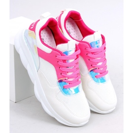 Scarpe sportive bianche e rosa BL157 Rose Red bianco 1