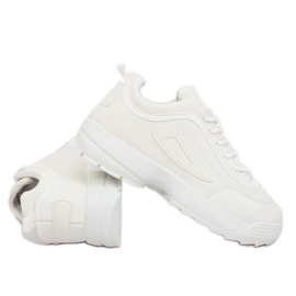 Bianco LL1713 Scarpe sportive bianche bianca 2