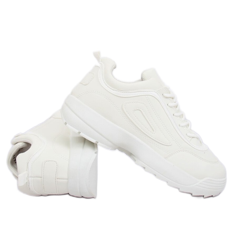 Bianco LL1713 Scarpe sportive bianche bianca 2