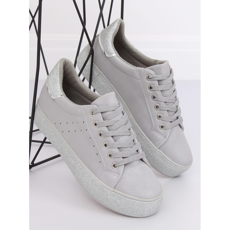 Grigio Sneakers da donna grigie R249 2
