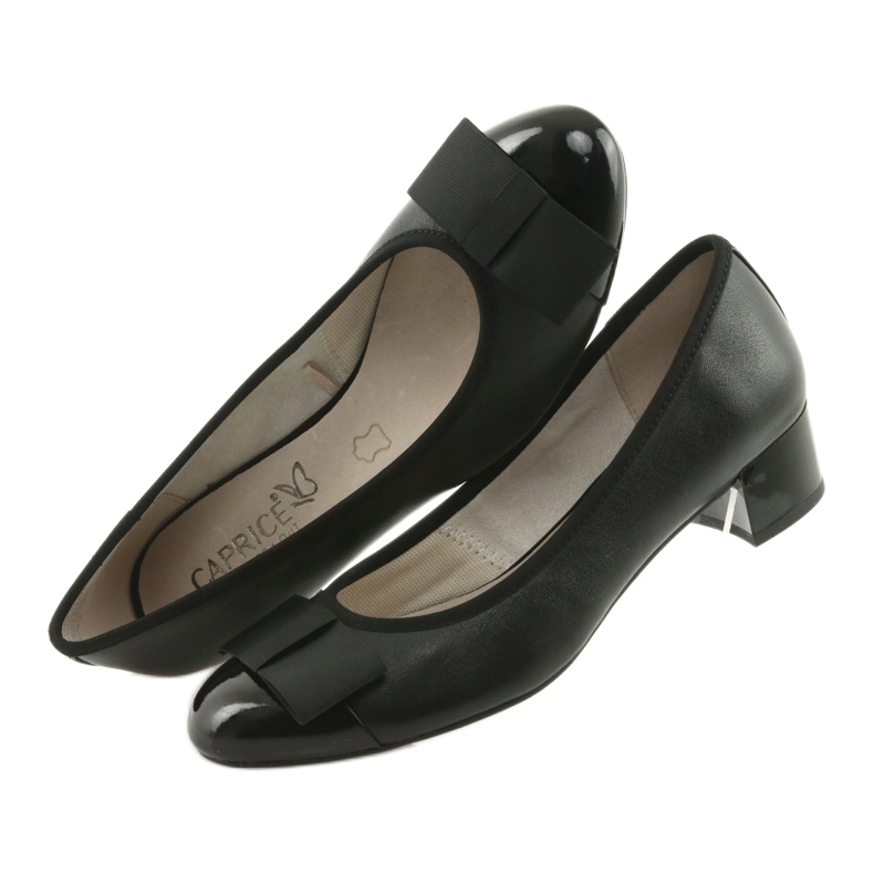 Décolleté da donna con fiocco Caprice 22307 nero 6
