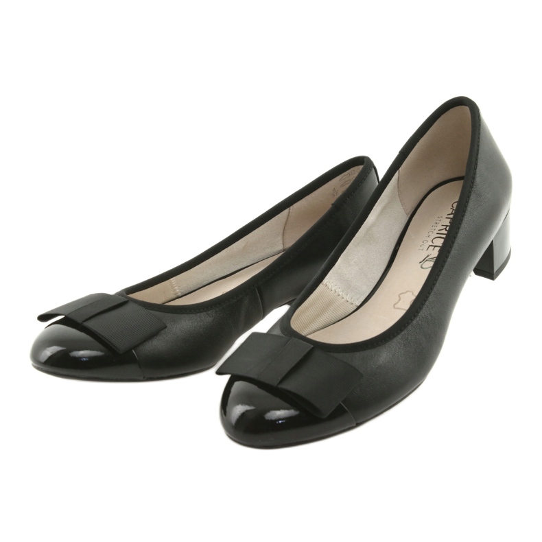 Décolleté da donna con fiocco Caprice 22307 nero 4
