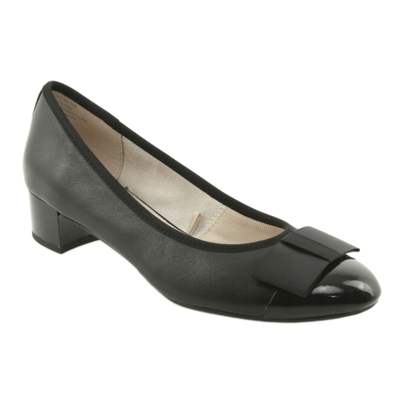 Décolleté da donna con fiocco Caprice 22307 nero 1
