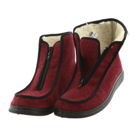 Dr. orto befado women's shoes pu lana isolata 996d005 Burgundy rosso 2